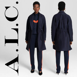 A.L.C. Navy Twill Gene Coat Utility Parka Jacket